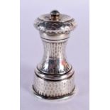 AN ARTS AND CRAFTS SILVER PEPPERETTE. 138 grams. 9 cm high.