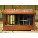 A CASED BAROGRAPH. 30 cm x 22 cm.