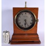 AN UNUSUAL 19TH CENTURY CLERKE I ROYAL EXCHANGE LONDON WATCHMANS SHELF CLOCK with silvered dial, the