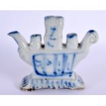 A VERY UNUSUAL 17TH/18TH CENTURY CHINESE BLUE AND WHITE PORCELAIN SCHOLARS OBJECT made for the Islam