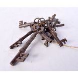 A collection of antique keys largest 9 cm. (Qty)