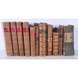 A Collection of 18/19th Century Leather bound Gardening/plant related books related books (10)