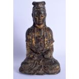 A 17TH/18TH CENTURY CHINESE POLYCHROMED BRONZE FIGURE OF AN IMMORTAL Ming. 15 cm x 8 cm.