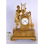 A FINE LARGE EARLY 19TH CENTURY FRENCH EMPIRE ORMOLU MANTEL CLOCK Kinable Palais Royal No 434. 50 cm