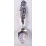 A VINTAGE NORTH AMERICAN SILVER SPOON. 17 grams. 10 cm long.