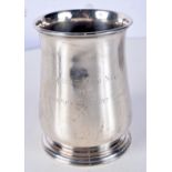 A SILVER MUG. Sheffield 1968. 339 grams. 13 cm x 12 cm.