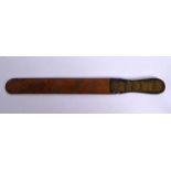 AN UNUSUAL 19TH CENTURY TREEN EASTERN TELEGRAPH COMPANY LETTER OPENER. 34 cm long.