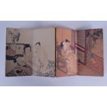 A CHINESE EROTIC FOLDING BOOKLET 20th Century. 85 cm x 18 cm.