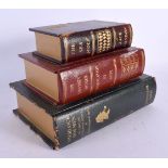 A SET OF THREE STACKING LIBRARY BOOK BOXES. 23 cm x 17 cm.