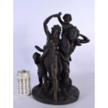 After Clodion (19th/20th Century) Bronze, Figures. 38 cm x 18 cm.