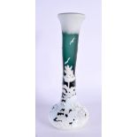 A EUROPEAN CAMEO GLASS VASE decorated with landscape. 19 cm high.
