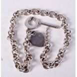 A VINTAGE SILVER TIFFANY NECKLACE. Hallmarked London 1939, Stamped Tiffany& Co 925, weight 74.4g, l