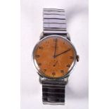 STAINLESS STEEL ZENITH WATCH. Dial 3.4cm incl crown