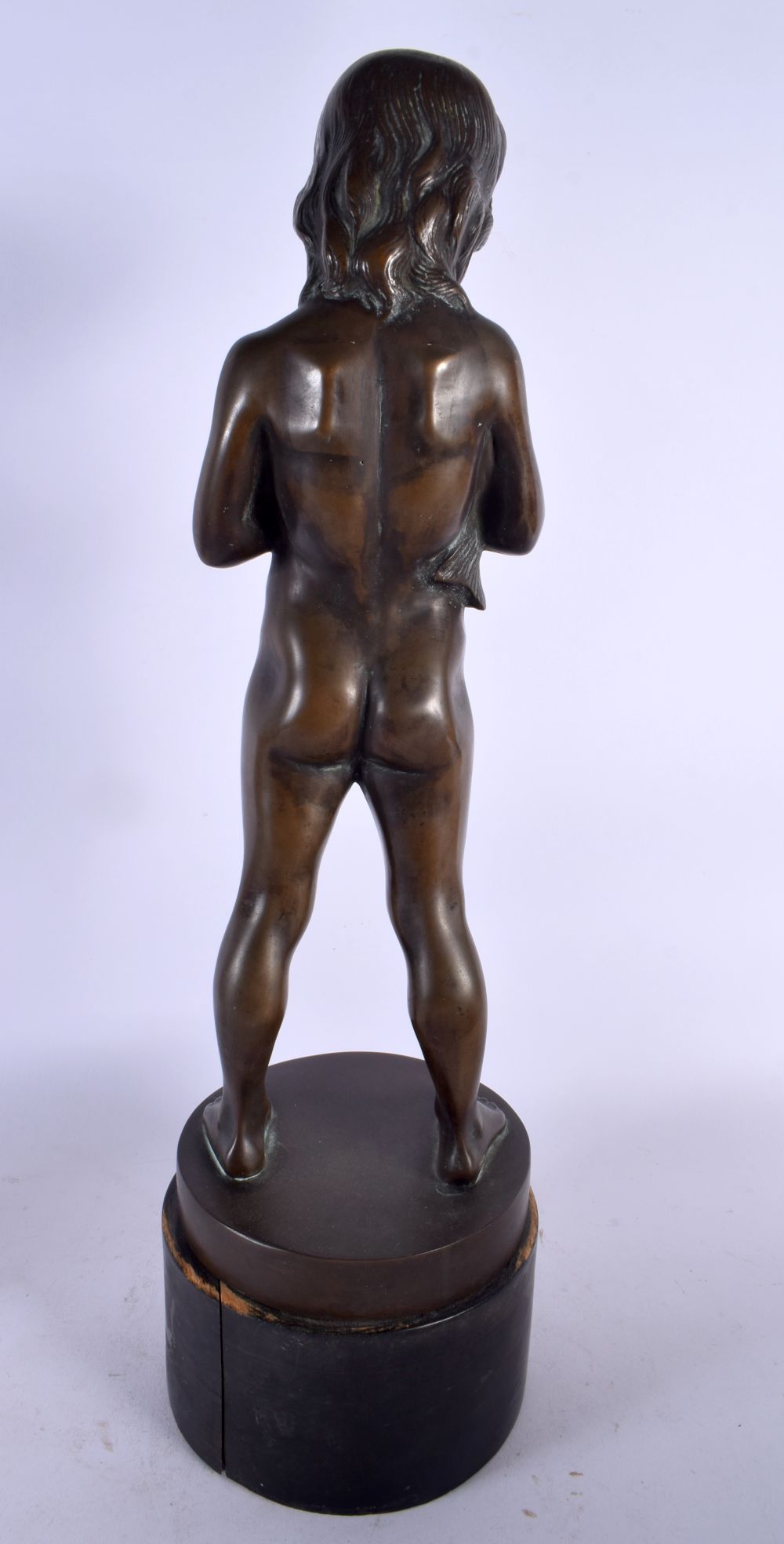 A 1920S AUSTRIAN BRONZE FIGURE OF A YOUNG GIRL. 48 cm high. - Image 4 of 4