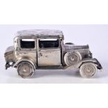 AN ANTIQUE CONTINENTAL SILVER CAR. 136 grams. 8 cm x 3 cm.