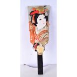 A Hagoita Geisha wooden paddle 48 cm.