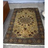 An Indian Kashmir wool rug. 221 x 139cm.