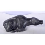 A South East Asian carved stone water buffalo 15 cm.