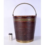 A large George III brass bound wooden bucket 42 cm.