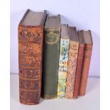 Collection of books, Plays and Poems of Shakespeare 1865 leather bound together with Children's book