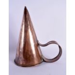 A STYLISH ART NOUVEAU COPPER BEER MEASURE SERVING SCOOP. 30 cm high.