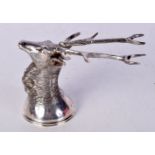 A CONTINENTAL SILVER STAG STIRRUP TYPE CUP. 112 grams. 10 cm x 7 cm.