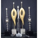 A collection of floor lamps largest 92 cm (5).
