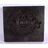AN EARLY 19TH CENTURY ENGLISH LACQUERED WOOD MOULD stamped TS. 20 cm x 18 cm.