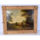 British school, 19th Century - A framed oil on canvas of a rural landscape. 51 x 67cm.