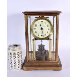 A LARGE ANTIQUE FOUR GLASS REGULATOR CLOCK. 28 cm x 14 cm.