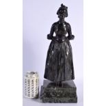 European School (C1900) Bronze, Standing female. 40 cm high.