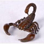 A JAPANESE BRONZE SCORPION. 5.5 cm x 4.5 cm.