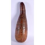 AN UNUSUAL LARGE 19TH CENTURY CONTINENTAL ENGRAVED GOURD NUT decorated with figures in landscapes. 4