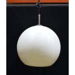 A large retro plastic ceiling light 45 cm