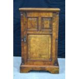 A Victorian Walnut Burr panelled chest with one internal drawer 83 x 50 x 42 cm .