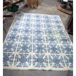 A Large wool Geometric rug 426 x 300cm