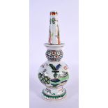 A 17TH CENTURY CHINESE FAMILLE VERTE PORCELAIN HOLY ALTAR STICK Kangxi, painted with precious object