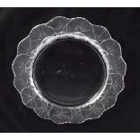 A FRENCH LALIQUE GLASS DISH. 21 cm wide.