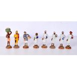 A collection of Indian Poona clay figures 13 cm (8).
