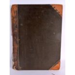 A LARGE 19TH CENTURY EUROPEAN GRAND TOUR PHOTOGRAPH ALBUM containing around 60 photographs around It