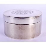 A LATE 19TH CENTURY CHINESE EXPORT SILVER BOX AND COVER by Wang Hing, inset with an 1898 Russian Rou