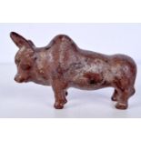 A Central Asian carved marble bull 10 cm.