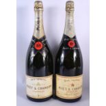 TWO MAGNUMS OF MOET & CHANDON CHAMPAGNE. 41 cm high. (2)
