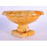 A 19TH CENTURY EUROPEAN SIENNA MARBLE GRAND TOUR TAZZA After the Antiquity. 18 cm x 10 cm.