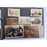 A COLLECTION OF WWI MILITARY REGIMENTAL CUT OUTS together with photographs and a watercolour of Ypre