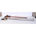 A Military Sword by C Boyton & Son together with leather sword scabbard 85 cm.