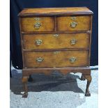 A 18th/19th Century commode with 4 drawers and claw feet 108 x 84 x 44 cm