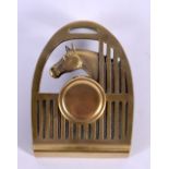 AN ART DECO AUSTRIAN GESCHUTZ HORSE STABLE INKWELL. 15 cm x 10 cm.