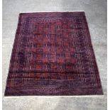 A Turkman wool rug 167 x 126 cm.