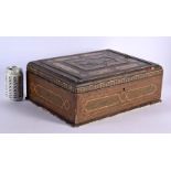 A LARGE 19TH CENTURY MIDDLE EASTERN ISLAMIC MICRO MOSAIC CASKET decorated with kufric scripture. 38